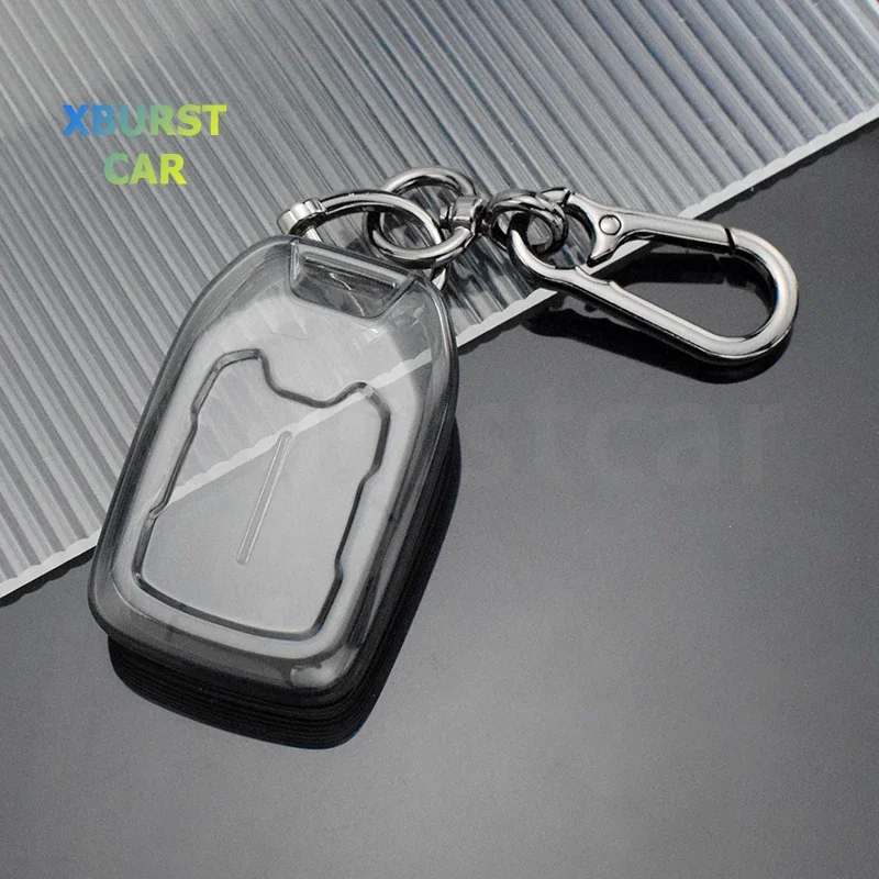 Transparent TPU Car Key Case Cover Shell Fob Bag for Chevrolet 2015 2016 Tahoe Silverado Suburban for GMC Sierra Acadia Terrain