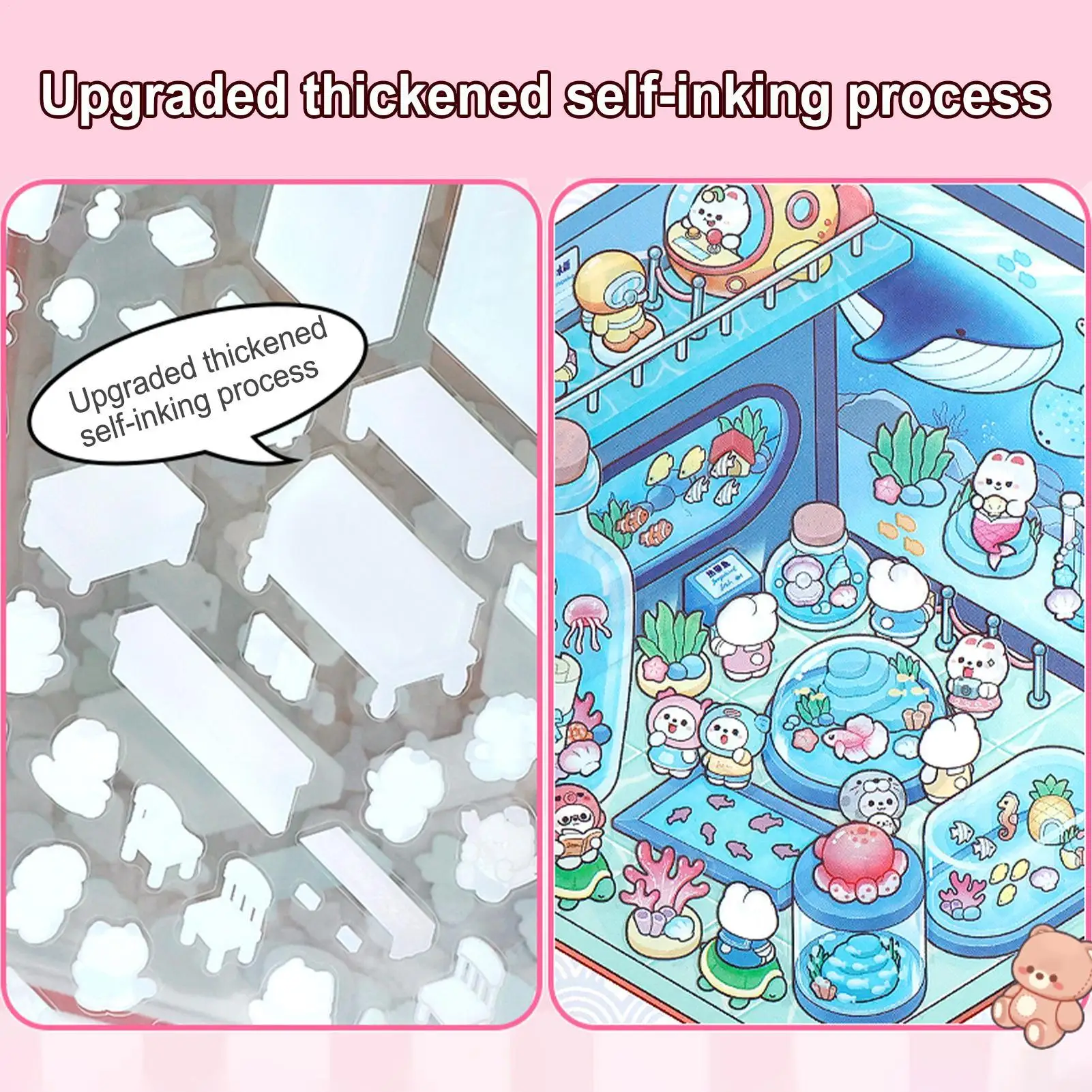 20Pcs Cartoon Landscape Sticker Book Miniature scene 3D sticker collection Make Your Own Room Stickers 3d Visual Effect Decals