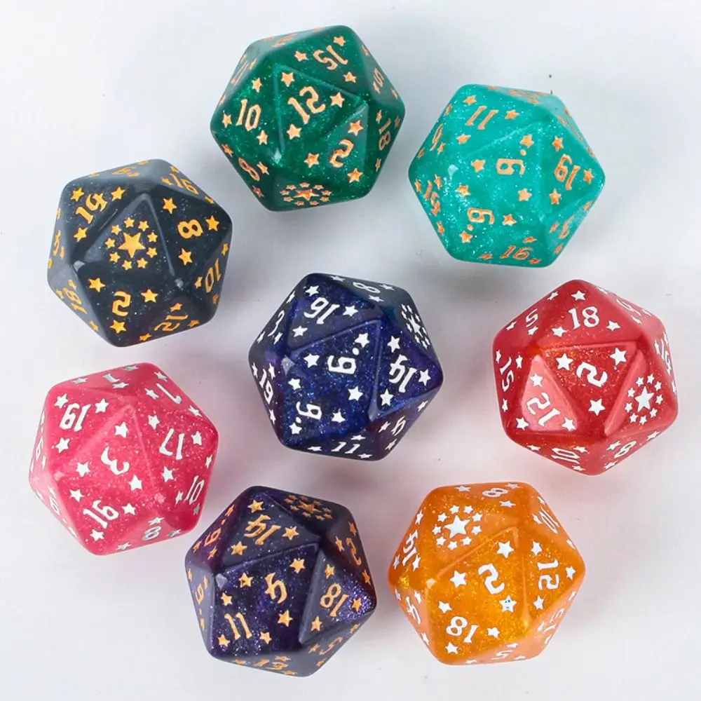 

7PCS New Acrylic Star Dice Set 8 Colors D4 D6 D8 D10 D12 D20 Dice For Table Games Polyhedral Sharp Corner Dice Gift