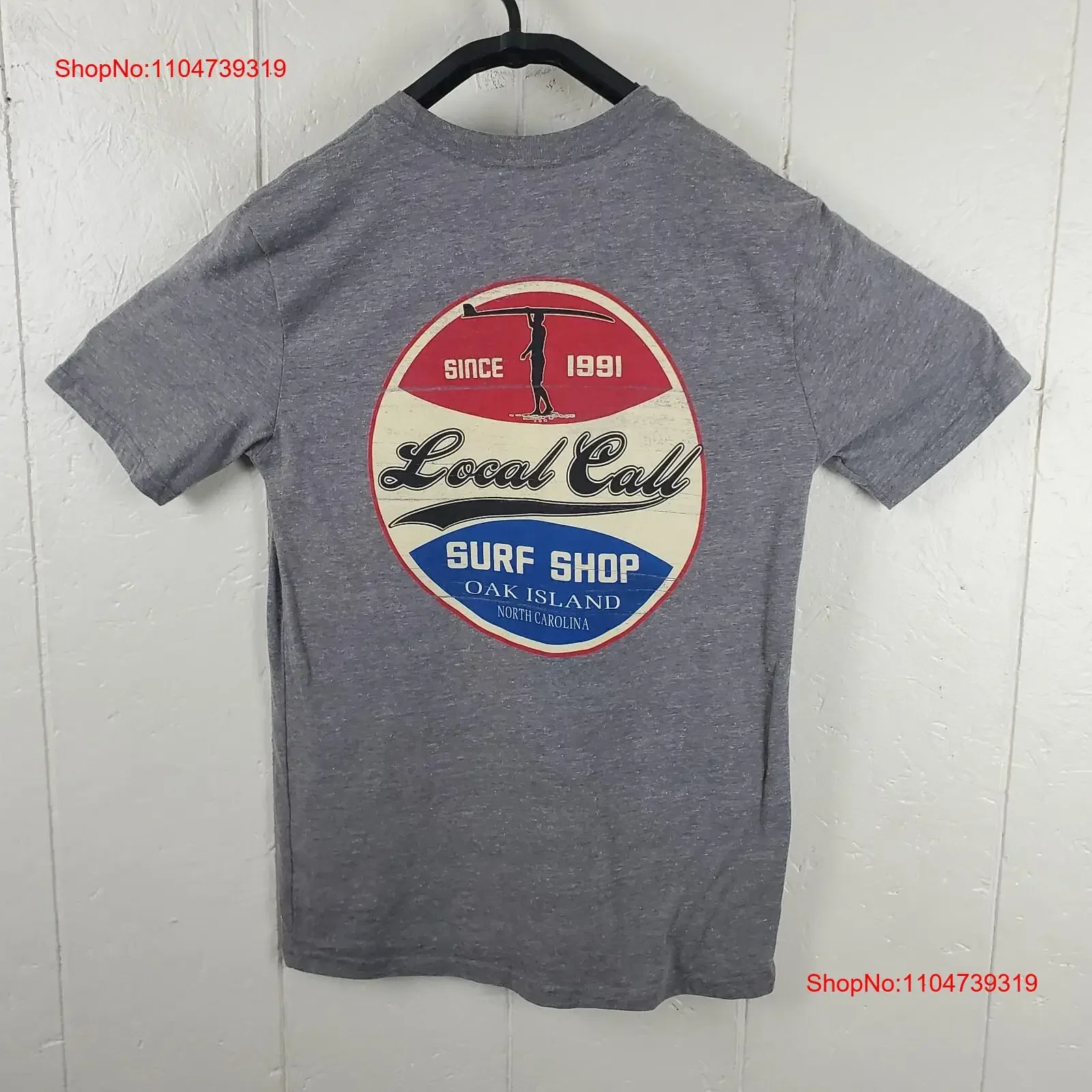 

Футболка Local Call Surf Shop, мужская маленькая серая футболка с круглым вырезом, короткая винтажная стираная футболка для повседневной носки, растягивающаяся повседневная футболка