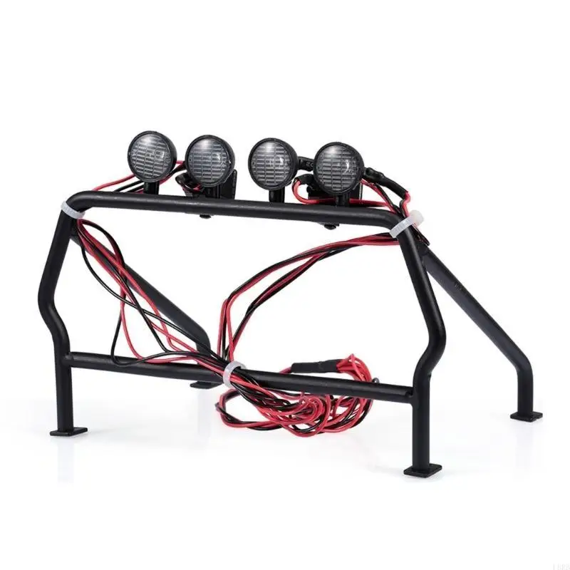 

Crawler Truck Metal Roll Cage with 6 LED Light for 1/10 Tamiya TF1/2 Truck Car L8RB