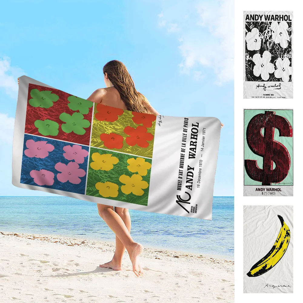 Andy Warhol Canvas Painting Microfiber Beach Towel Absorbent Quick dry Soft Yoga Swimming Resort Mountain Climbing Towel