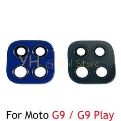 2PCS For Motorola Moto G9 / G9 Play Back Rear Camera Lens Glass Cover With Adhesive Sticker Repair Parts