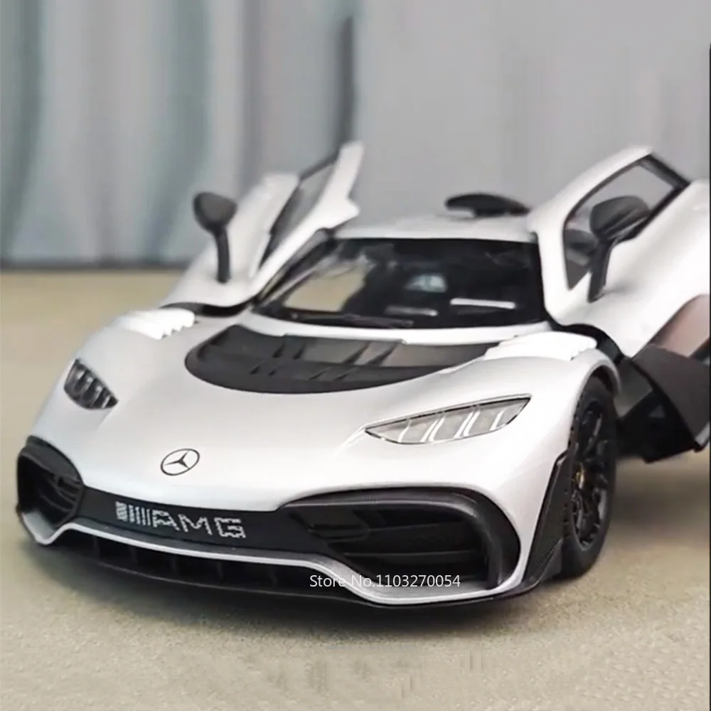 1:18 ONE GTR Metalowy Model Sportowego Samochodu, Odlewany, Otwierane Drzwi z Dźwiękiem i Światłem, Układ Kierowniczy Przedniego Koła, Pojazd dla Dorosłych i Dzieci, Prezent