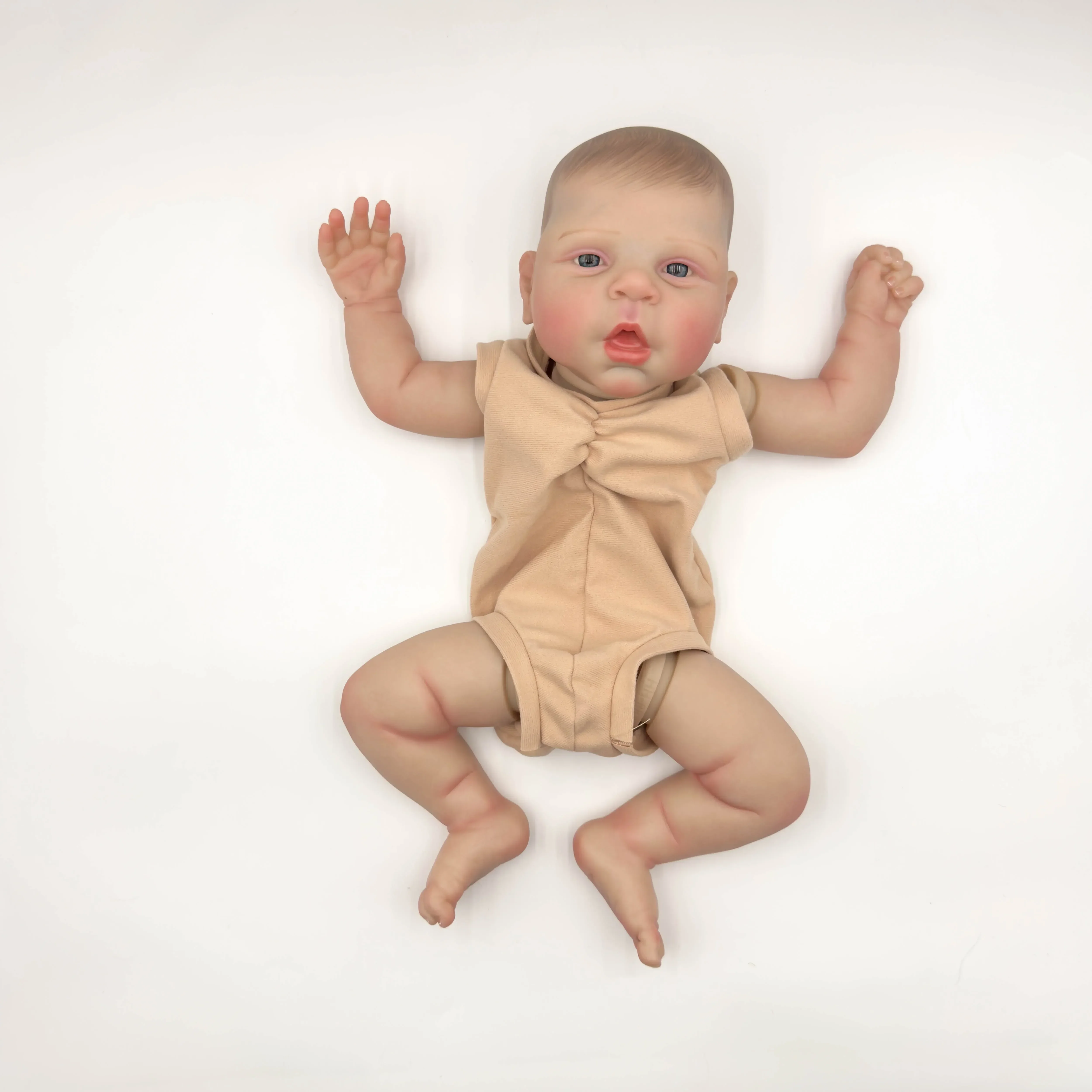 NPK-piezas de bricolaje sin terminar de 19 pulgadas, Bebe realista muy realista, Kits Estella ya pintados con muchos detalles, muñeca artística de venas
