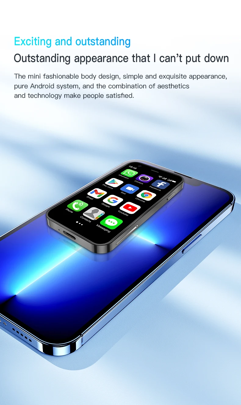 هاتف ذكي Mini24 صغير مقاس 3 بوصات يعمل بنظام Android 8.1، 3+32 جيجابايت، ثنائي الشريحة، وضع الاستعداد المزدوج، مدمج ومحمول، متعدد الألوان