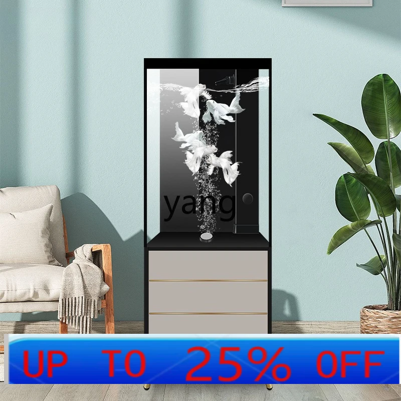 

Аквариум LMM для гостиной, малый экологический аквариум, безводный, для дома, из ультрабелого стекла