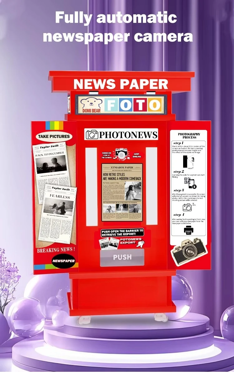 Picture 7: Business Photo Booth Instant Photo Self-service Printing Vending Machine  Printer  Compatible 27-inch Touch Screen