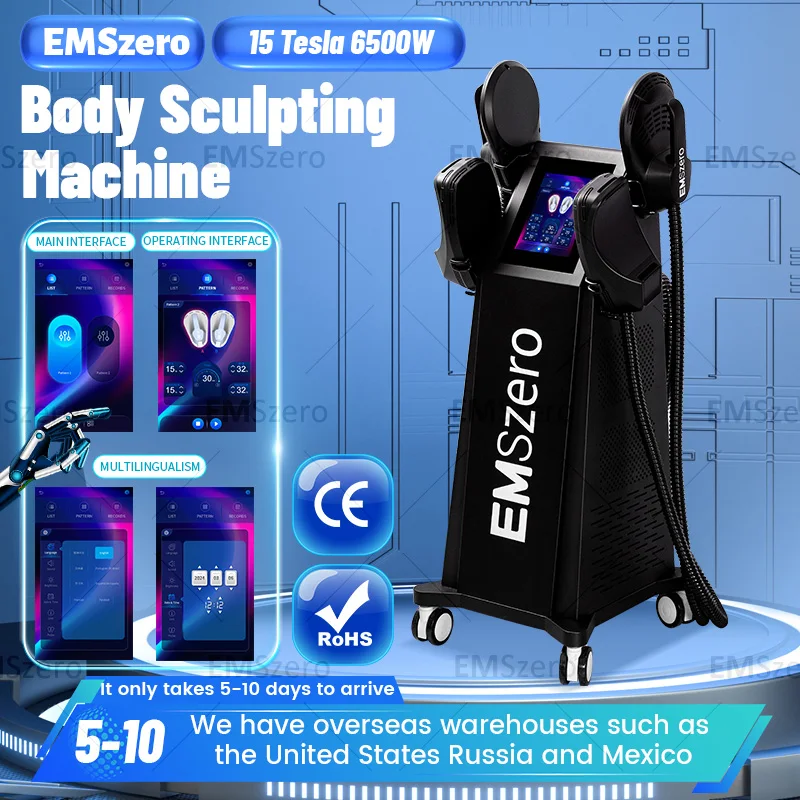 

EMSzero 15Tesla 6500w NEO Body Slimming Nova Fat Burning Muscle EMS Sculpting Electromagnetic Stimulate Sculpt Therapy Machine