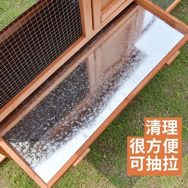 Large Wooden Outdoor Bunny Rabbit Hutch Hen Cage Chicken Nest Rabbit Nest Solid Wood Pet House Outdoor