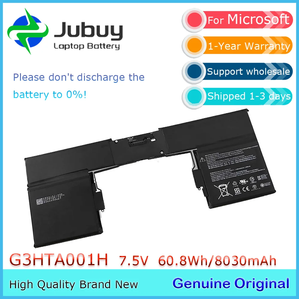 G3HTA001H 7.5V 60.8Wh Original Laptop Battery for Microsoft Surface Book 1st Gen 1785 93HTA001H