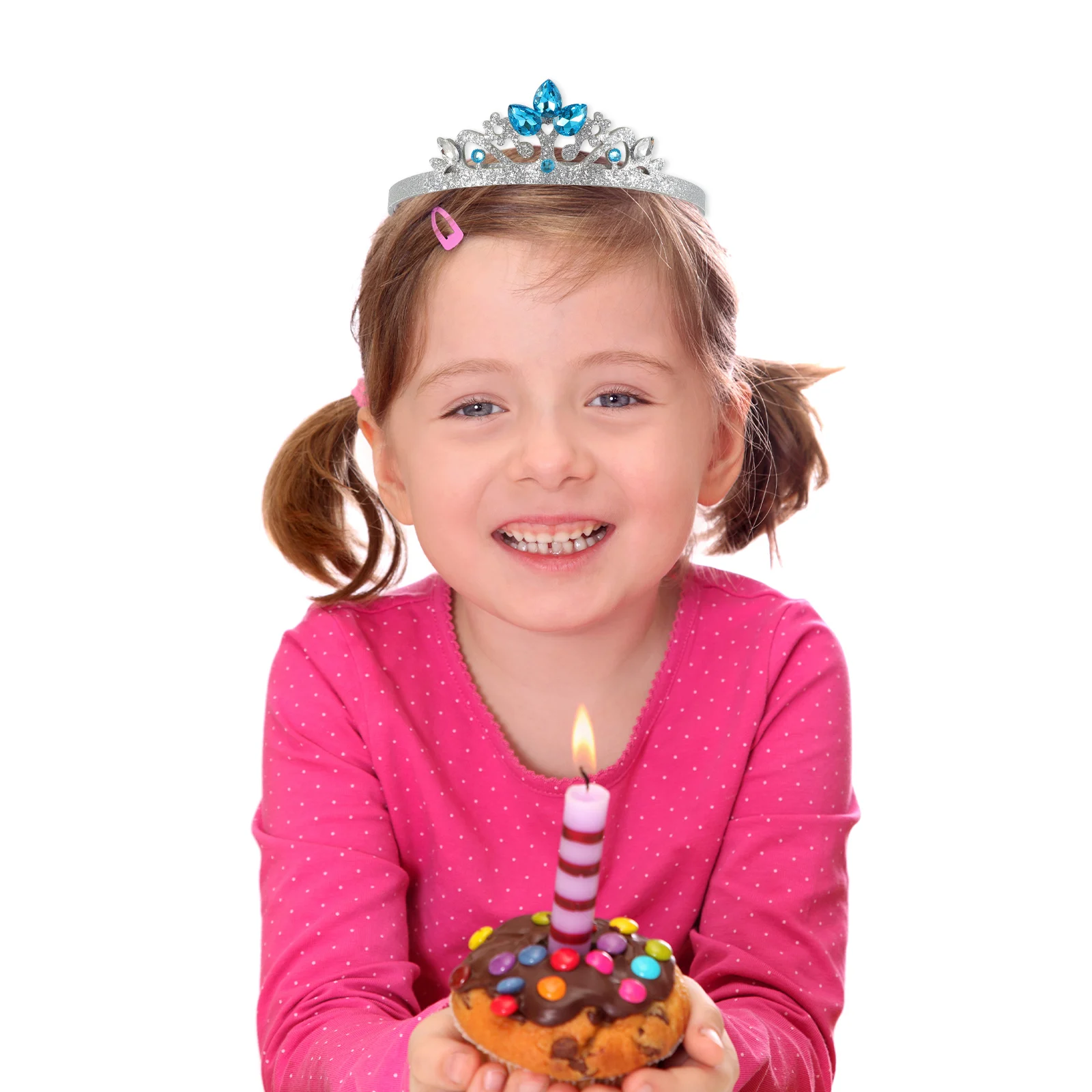 

Crown Headband Girl Fairy Crystal Headdress Baby Blue Toddler Elegant Party Birthday Wedding Shower Costume Decor Hair Band