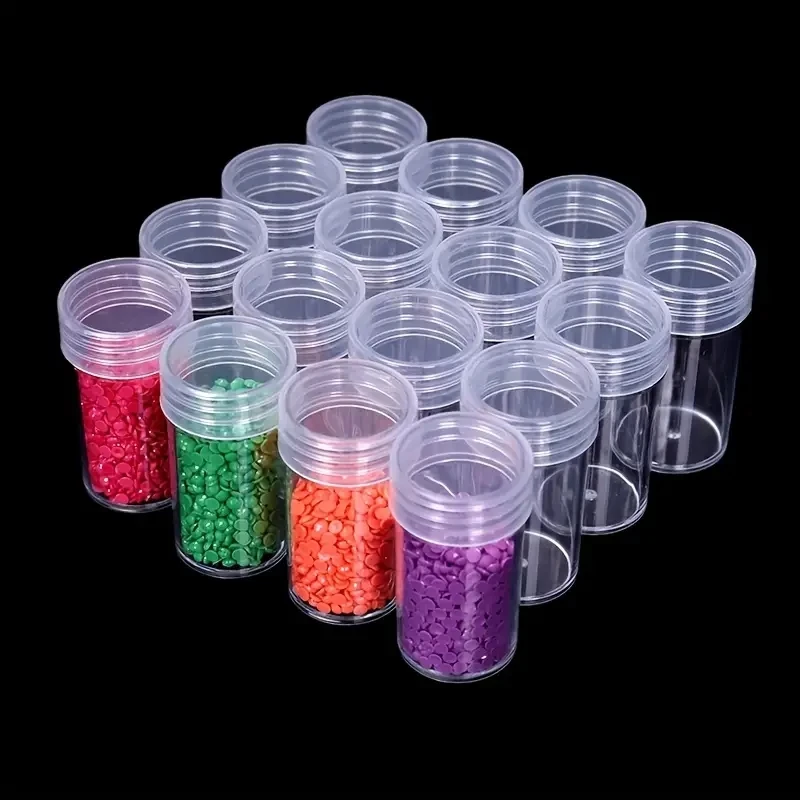 1pc 24/38/48/60/80 Slots Plastic Storage Box, DIY Diamond Painting Beads Charms Jewelry Accessories Organizer Box