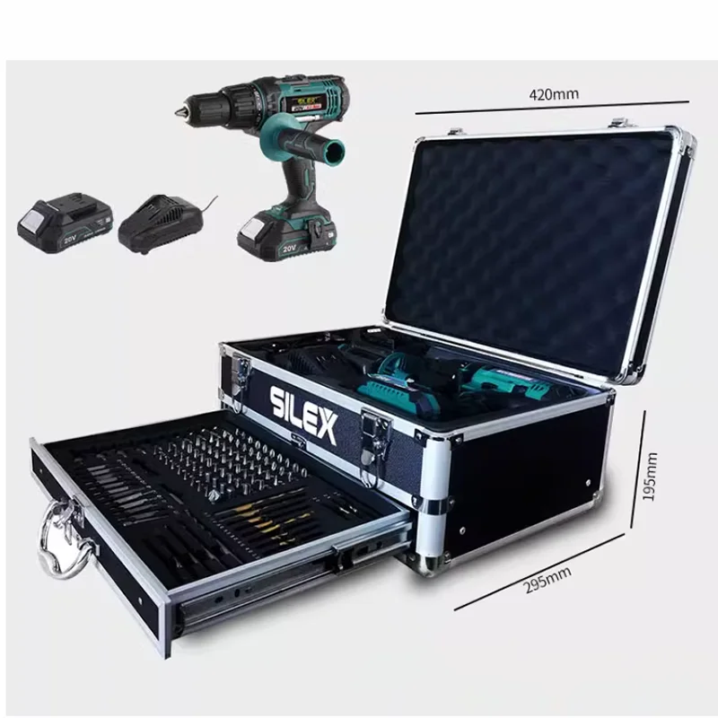 Aluminum Box Metal Toolbox Portable Storage Suitcase With Drawer Repair Beauty Car Box Instrument and Meter Case