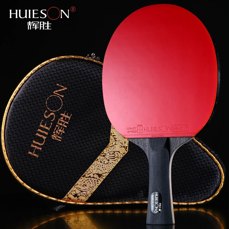 

Huieson Pro 6 Star Table Tennis Racket 7 Plywood Hybrid Carbon Ping Pong Paddle for Advanced Table Tennis Players