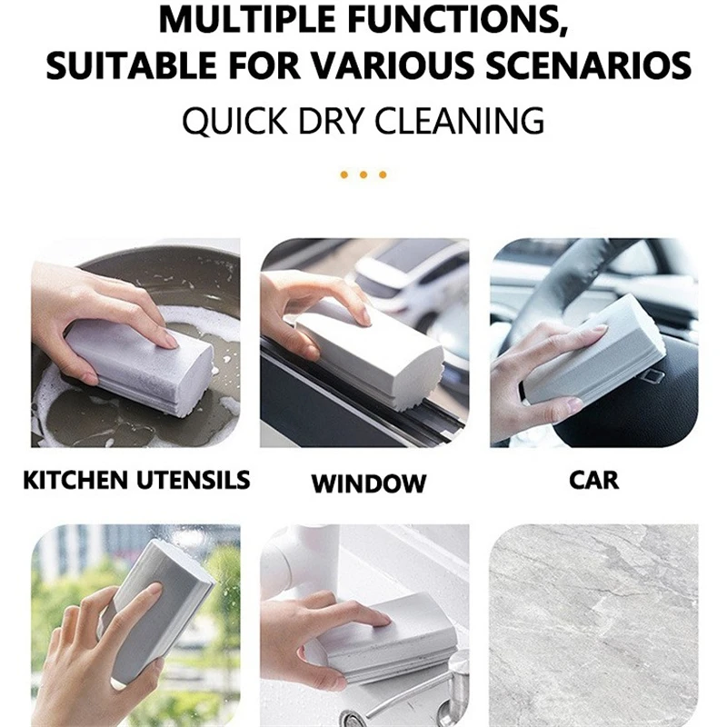 Car Damp Cleaning Duster Sponges Reusable Sponges Wipe Kitchen Window Blinds Sponges Brush Duster Car Accessories Cleaning Tools