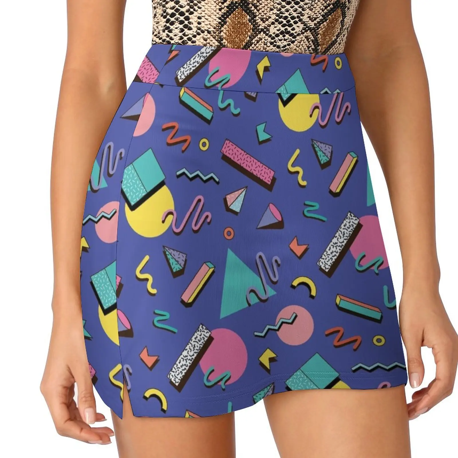 

80s Pattern Retro Geometric Design Mini Skirt women's summer clothing 2025 new in dresses