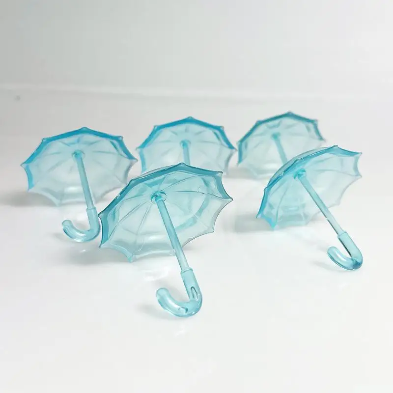 1 個ドールハウス家具アクセサリー透明プラスチックミニ傘家の装飾子供の遊びのおもちゃ