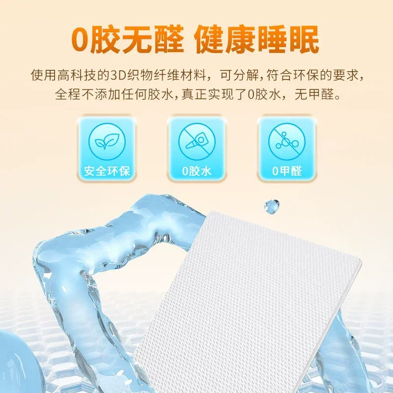 3D Silk Mattress Air Fiber Household Children's Dormitory Washed Breathable Tatami Thin Soft Mattress image 4