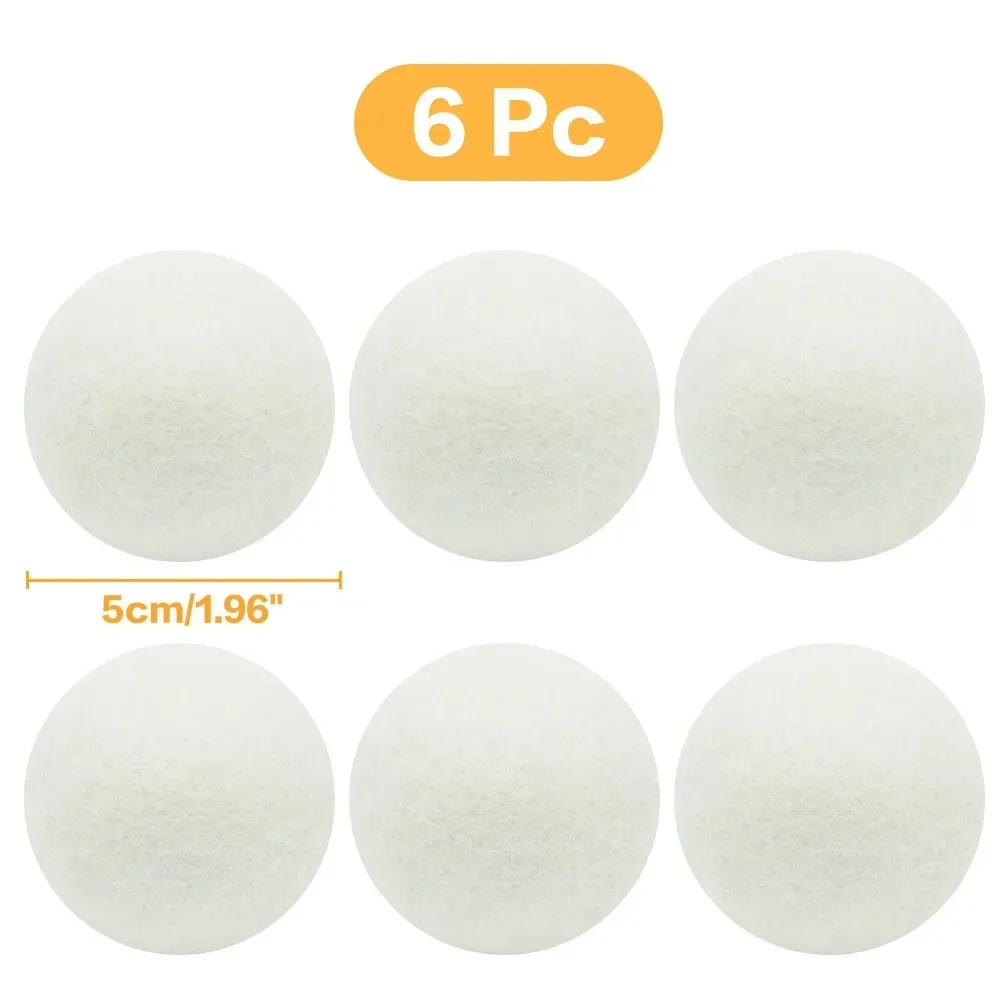 1-12 Stuks Herbruikbare Wol Droger Ballen Waterontharder Wasserij Thuis Wassen 4/5/6 Cm fleece Droge Kit Bal Nuttig Wasmachine Accessoires