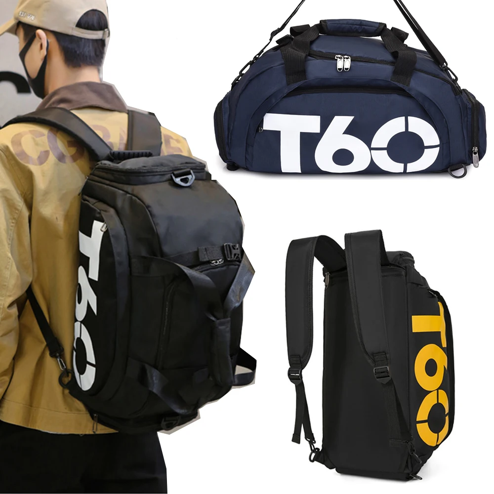 

Men's Large Capacity Solid Fitness Bag Football Backpack Swimming Taekwondo Waterproof Nylon Multi-purpose Hand Carry Travel Bag