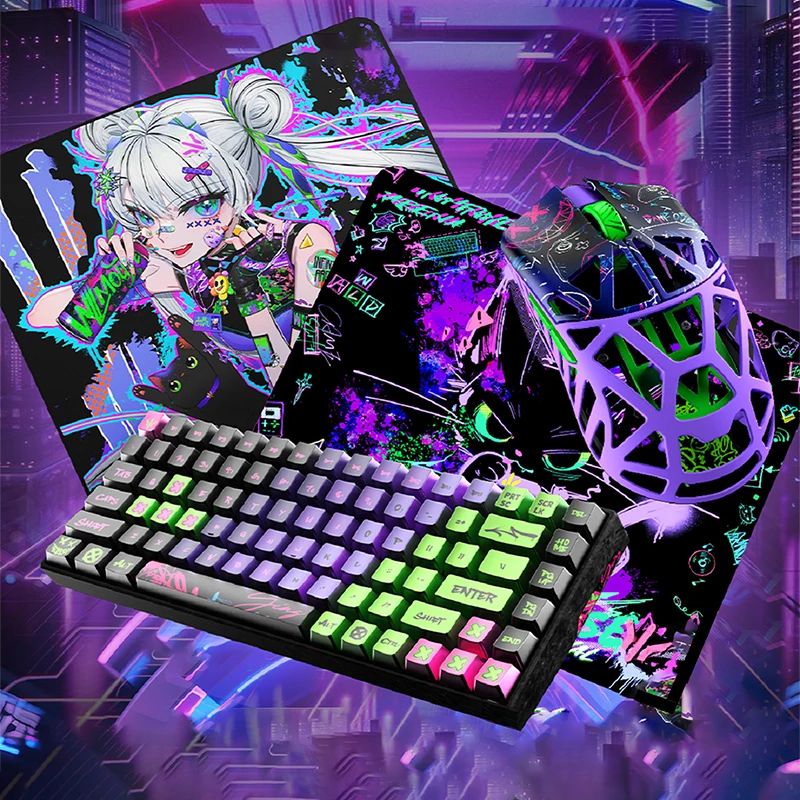 

WANLING 2025 Carnival Gaming Keyboard MousePad 8k Carbon Fiber Magnetic Switch Mechanical Keyboard Gamer FPS Accessories PC Gift