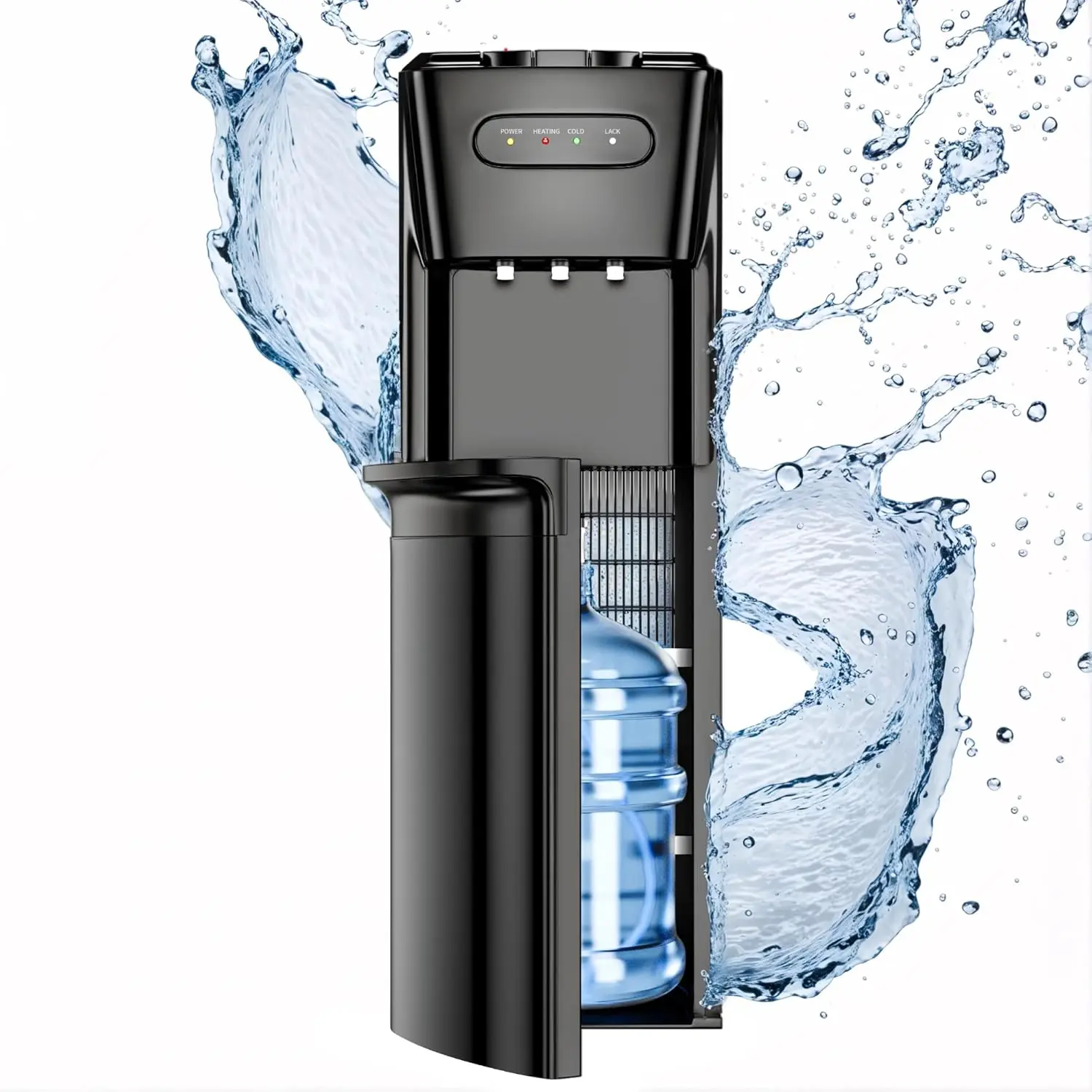 

Bottom Loading Water Cooler Dispenser，3 Temperature Settings - Hot, Cold & Room, Empty Bottle Indicator, Child Safety Lock, Idea