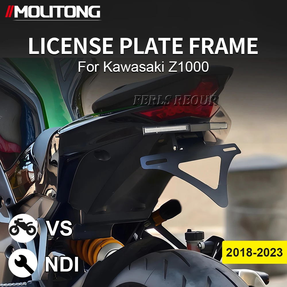 لكاواساكي Z 1000 Z1000 z1000 2019 2020 2021 دراجة نارية الذيل مرتب لوحة ترخيص حامل الحاجز مزيل الملحقات 2018-2023 #1