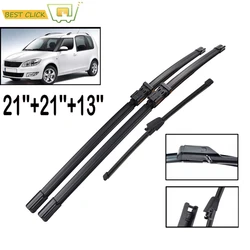 Misima Windshield Windscreen Wiper Blades Set For Skoda Roomster Front Rear 2006 2007 2008 2009 2010 2011 2012 2013