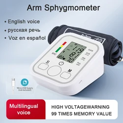 Blood Pressure Monitor Upper Arm Automatic Tonometer Digital Blood Pressure Meter BP Medical Sphygmomanometer Pulse