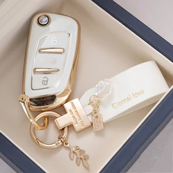 TPU Car Key Case Cover For DS DS3 DS4 DS5 DS6 For Peugeot 306 407 807 For Citroen C1 C2 C3 C4 C5 XSARA PICA Key Shells Fob