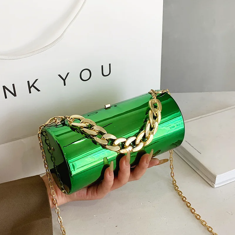 Women's Handbag Bags For Women 2025 Party Clutches Fashion Cylinder Mini Evening Purse Crossbody Shoulder Bag Box Clutch