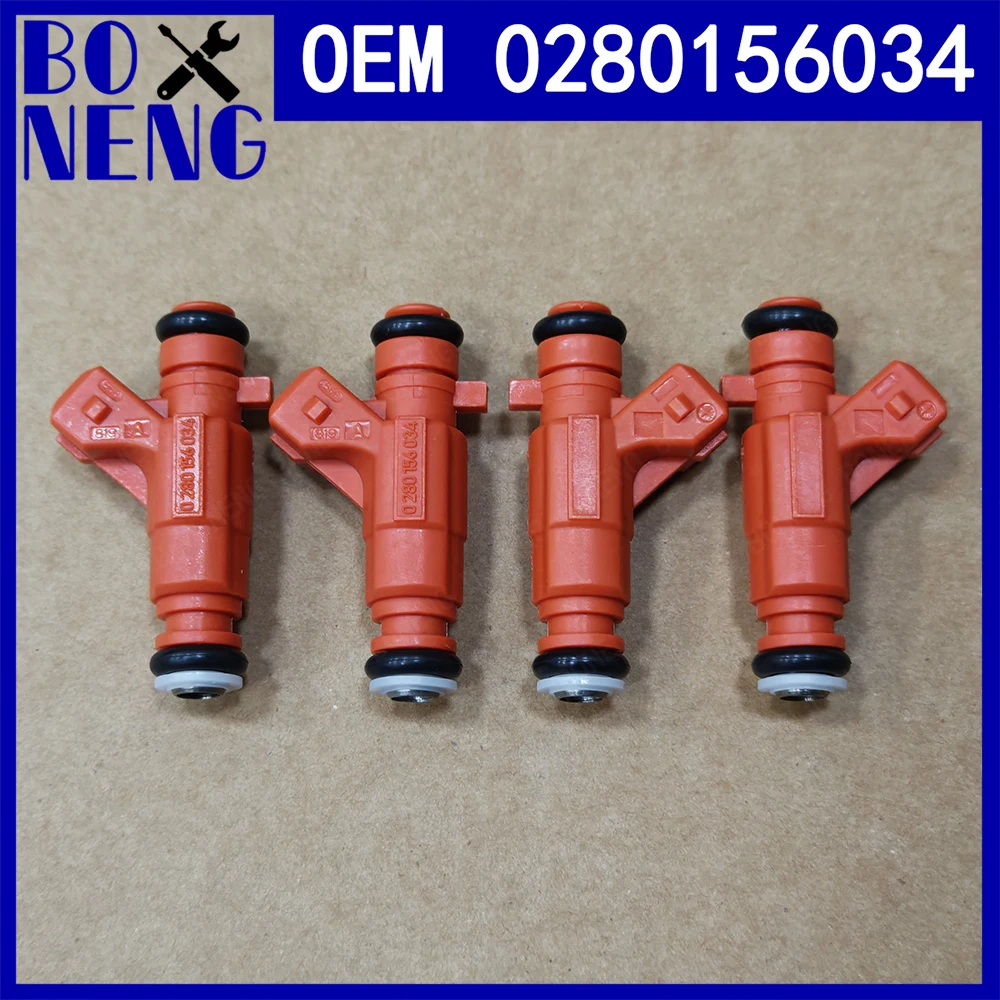 Buse d'injecteur de carburant OEM 0280156034, 4 pièces/lot, pour citroën C2 C3 Xsara Berlingo Peugeot 206 307 1007 Partner 1.6 16V 2000-2014