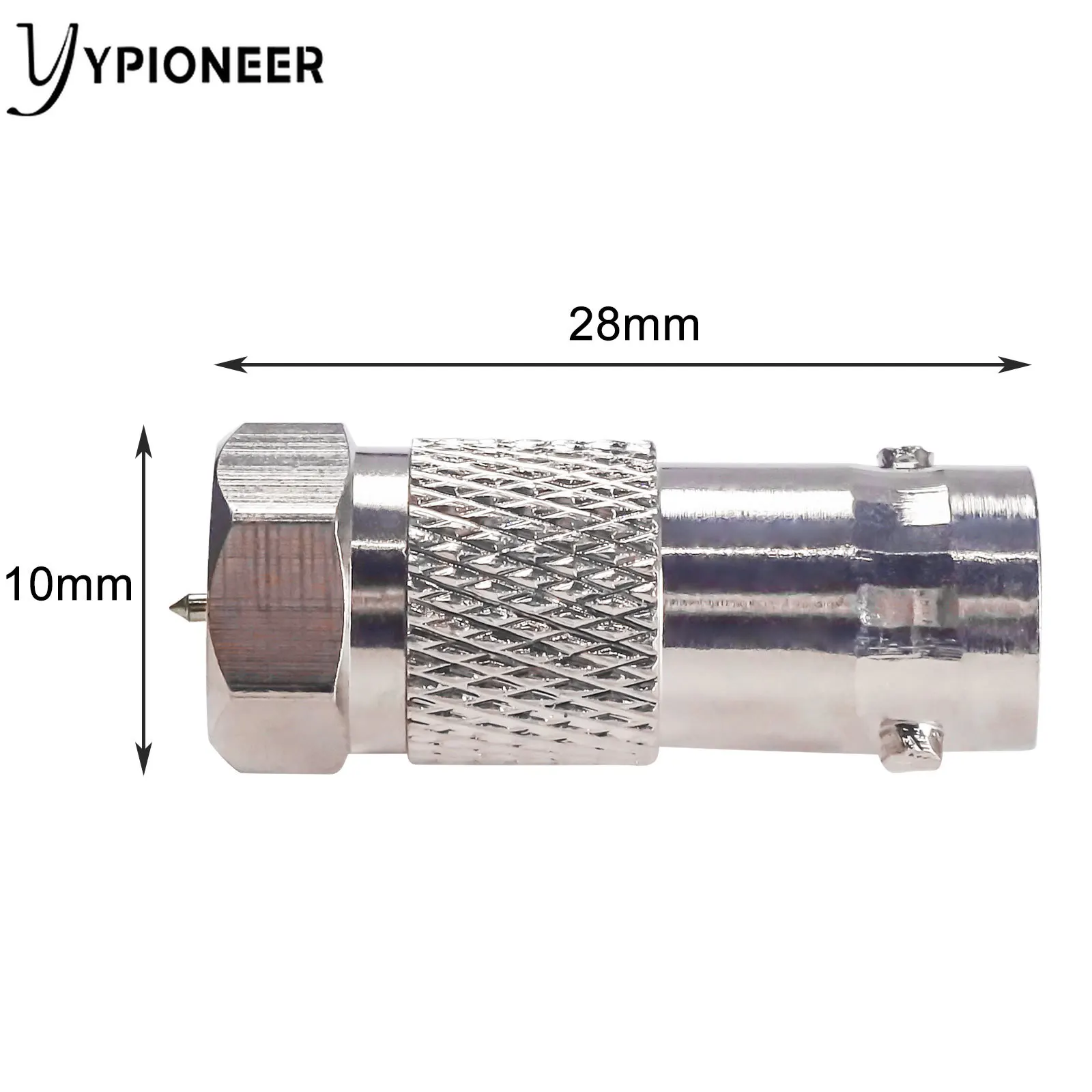 YPioneer C20121 1 confezione da F a BNC adattatore F tipo maschio a BNC femmina RF coassiale connettore coassiale convertitore accoppiatore per Video CCTV