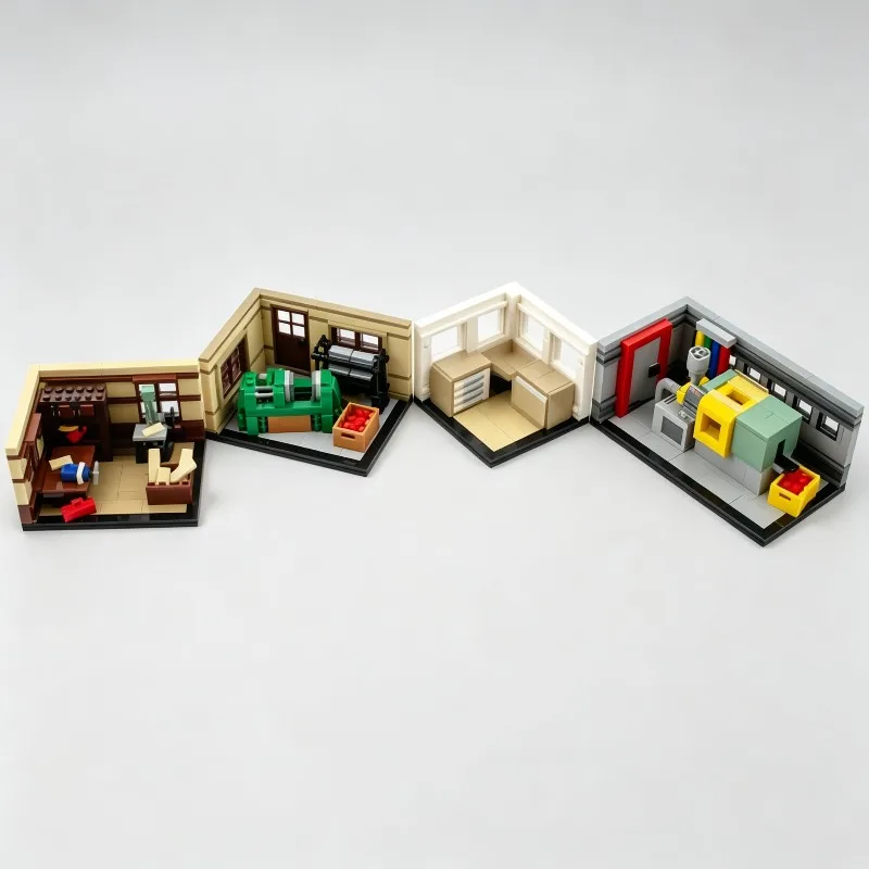 1443 PCS Story Cabin Rustic Wooden House Model MOC Model DIY Educational Assembly Toy Home Decoration Birthday Collection Gift