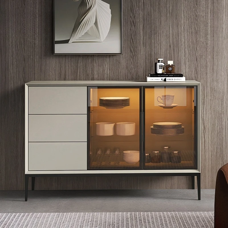 مشرق تزيين خزانة للغرفة المعيشة عرض رائع الزجاج الطعام خزانة جانبية خزانة الشاي أثاث المنزل Komod XY40GZ #1