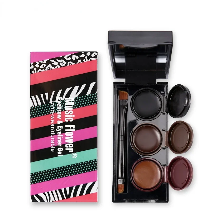아이 브로우 인핸서 화장품, 메이크업 아이라이너 젤, 눈썹 파우더 팔레트, 방수 지속, 진흙 방지 화장품 뷰티