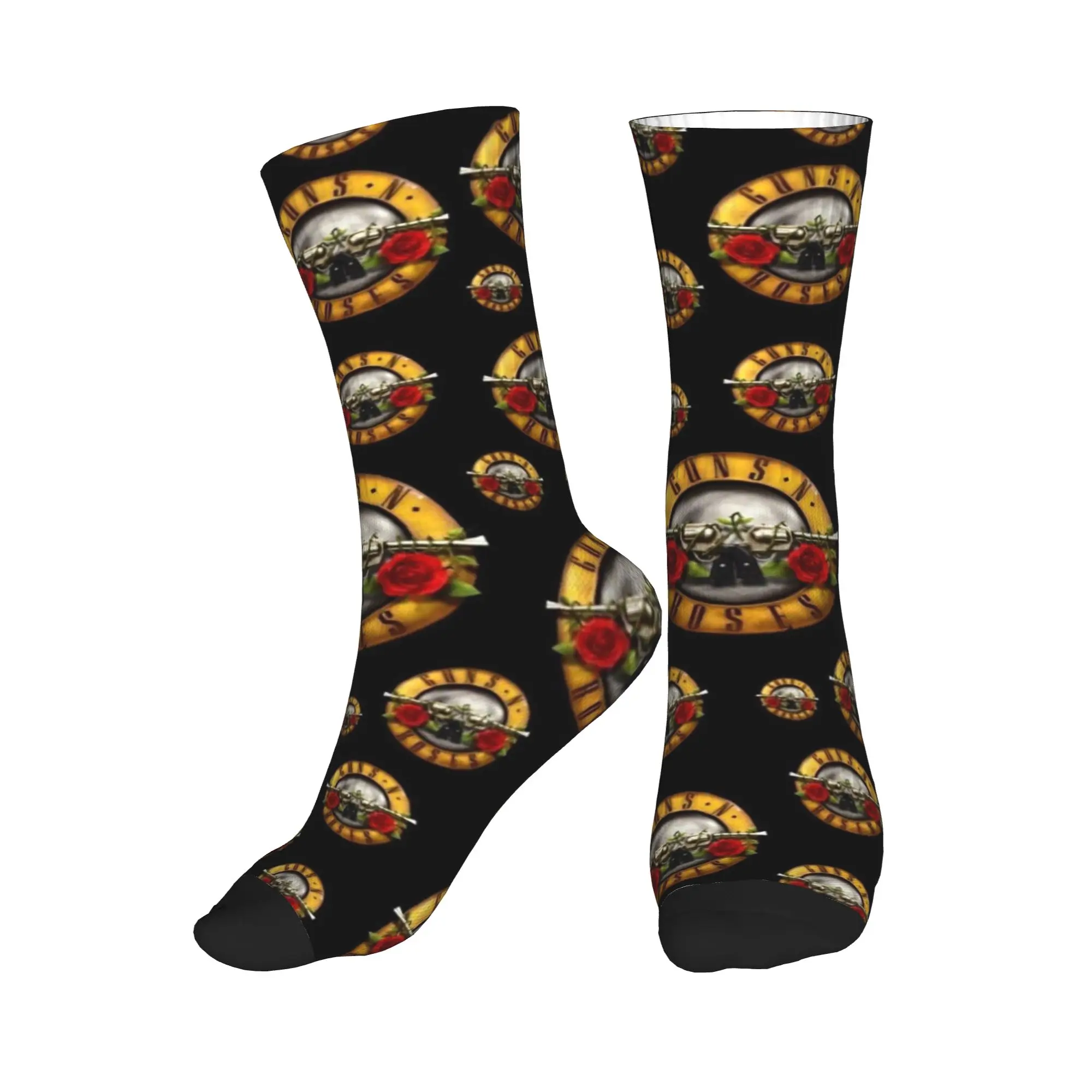 

All Seasons Guns N Roses Sport Middle Tube Socks Sweat Absorbing Crew Socks Funny Stockings for Men Women