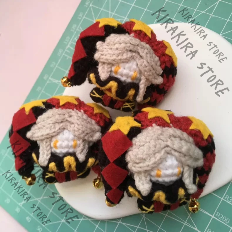 

Pierrot Crocheting Keychain Manual Figurine Cosplay Hanging Drop The Freak Circus Cotton Handcraft Ornaments Cute Fangoods Gifts