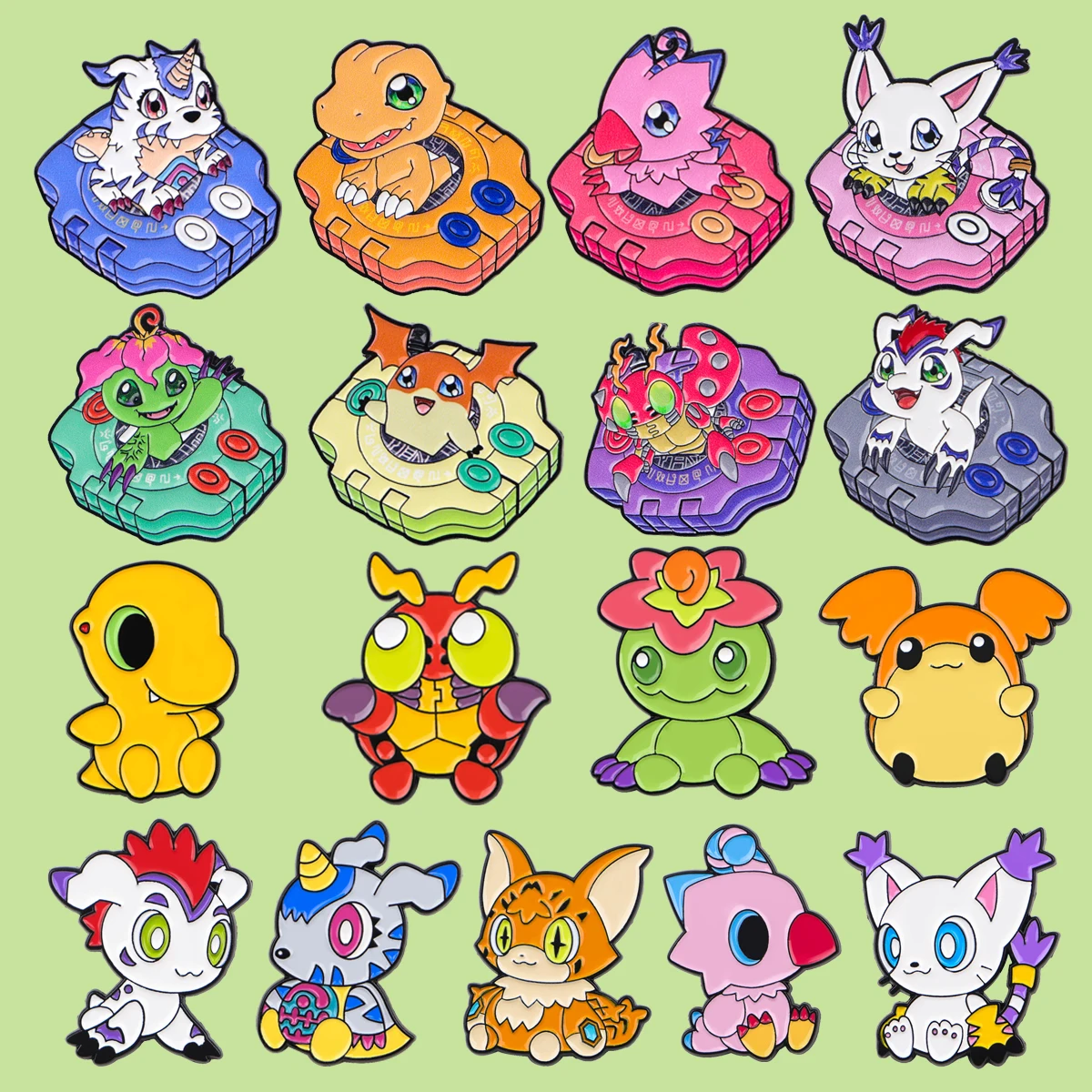 Cute Anime Digital Monster Enamel Pin Brooches for Women Lapel Pins Badges on Backpack Clothing Accessories Jewelry Friends Gift
