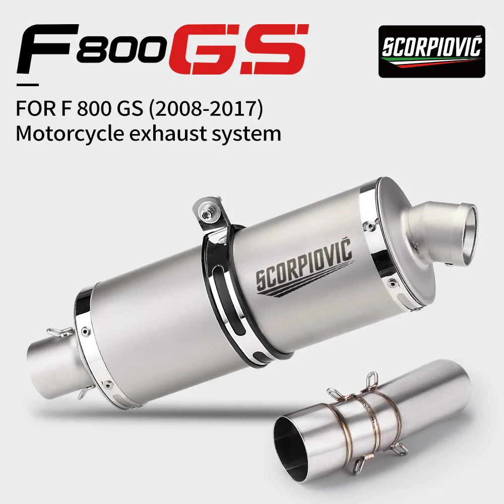 

Надеваемая труба среднего звена для F800GS ADV F650GS F700GS F800GT F800R, модифицированный глушитель из углеродного волокна мотоцикла Escape Moto