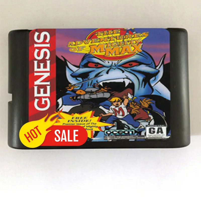 Les aventures du puissant max carte de jeu 16 bits MD chariot pour Sega Mega Drive pour Genesis livraison gratuite
