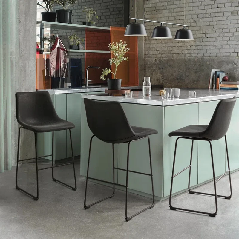 Bar Stool with Luxurious and Sophisticated Feel Minimalist Industrial Style Coffee Shop bar Stool for bar Counter