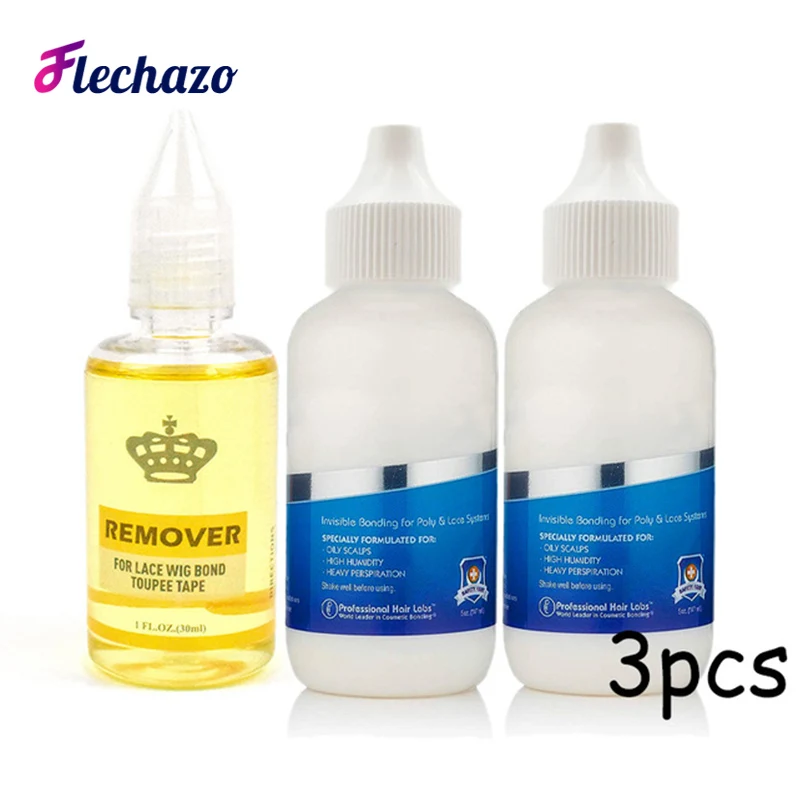 

Lace Wig Glue Hair Replacement Adhesive 1.3Oz 38Ml And Wig Glue Remover 1Oz 30Ml Wig Glue Set For Lace Front Wig Hair Extensions