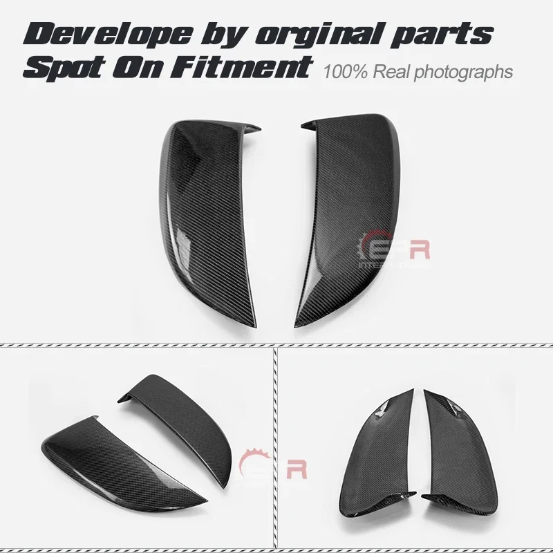 GT4 Style Carbon Fiber Side Vent Glossy Finish Air Intake Duct Fibre Drift Tuning Kit For Porsche 2016 On Boxster 718 Cayman 982