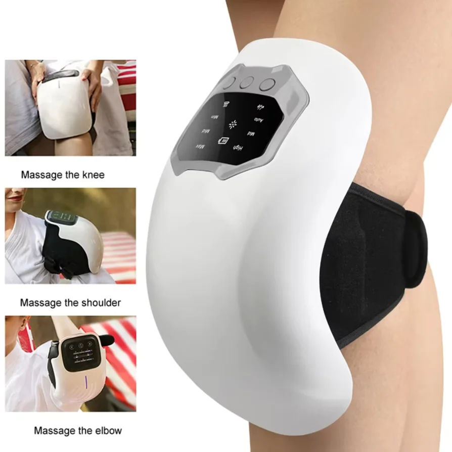 3-in-1 Wireless Knee Massager, Smart Air Pressure & Vibration 3D Kneading for Shoulder Elbow , Portable Design