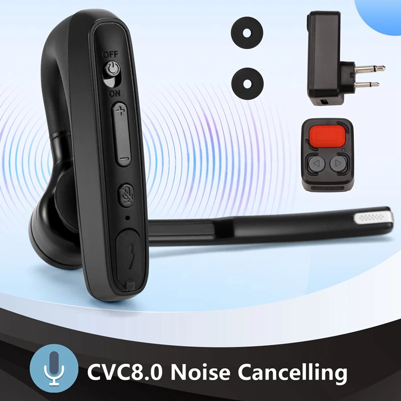 Walkie Talkie Bluetooth Auricular Adaptador Inalámbrico PTT Control Remoto Para Restaurante Hotel