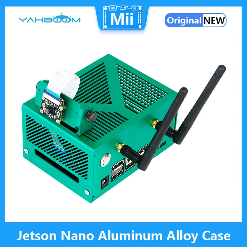 Yahboom Jetson Nano Aluminum Alloy Case for Jetson Nano B01/Xavier NX/TX2 NX/Orin NX/Orin NANO With Camera Bracket Power Switch