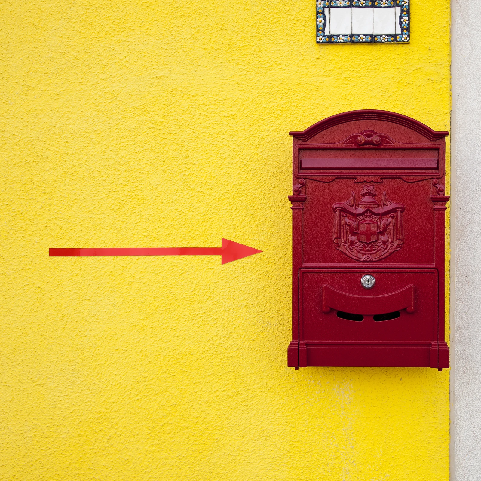 5 Pcs Aluminum Plate Reflective Mailbox Arrow Sticker Stickers Pvc Large Directional Signs