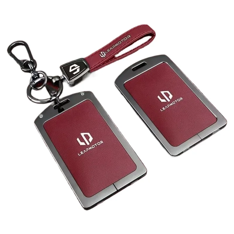 

Premium Zinc Alloy Key Cover Case for Leapmotor B10/Lafa5/D19/B01/C01/C10/C11/C16 - Protective Key Fob Shell Key Bag Chain